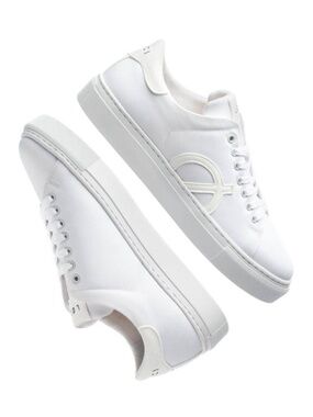 NWT 👟 LøCI 100% Vegan White/White/White 🐇 Recycled Sneakers - EU Size 44